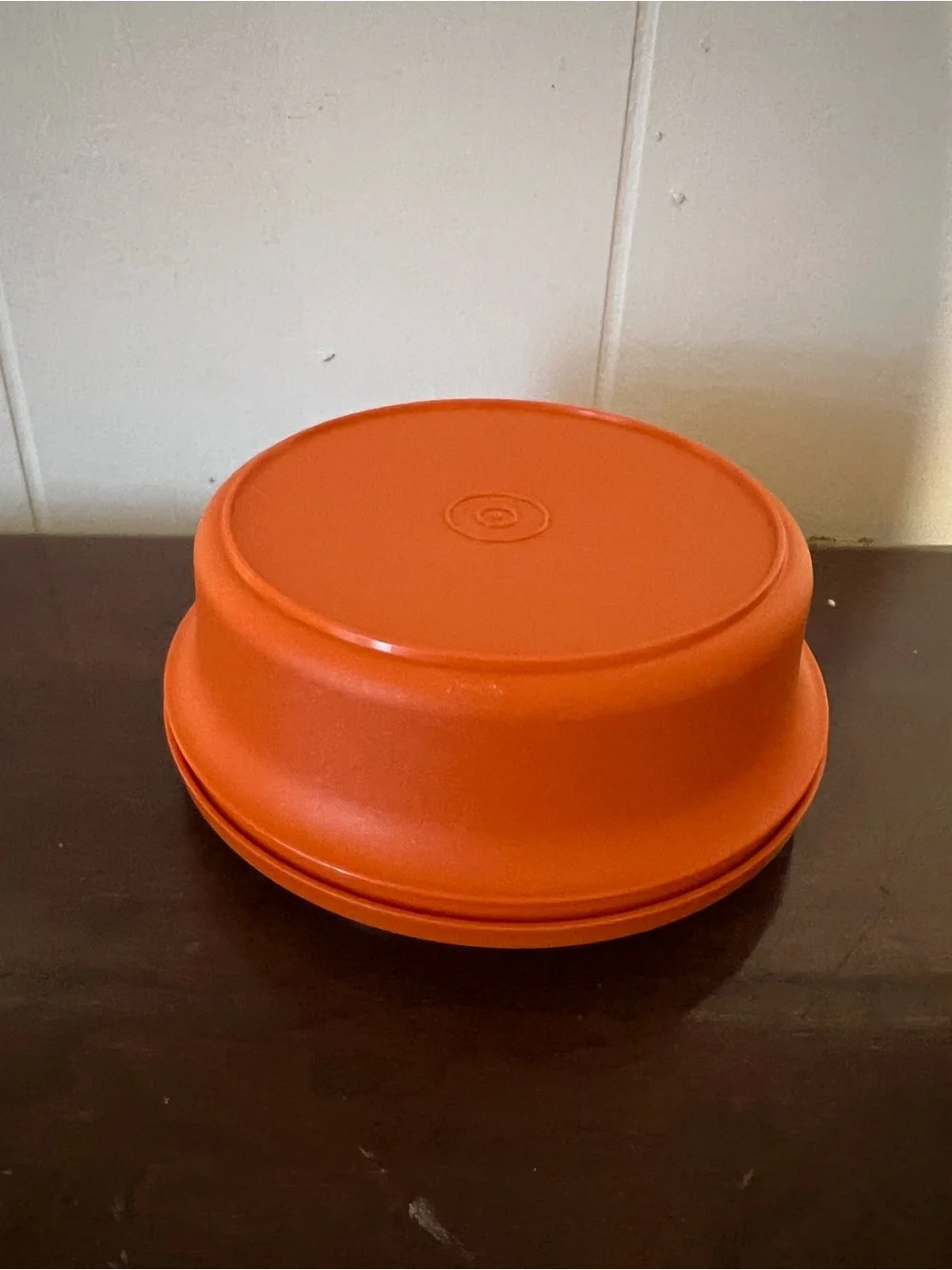 Vintage Tupperware 1337-16 1336-17 Orange Seal N Serve Bowl with Lid